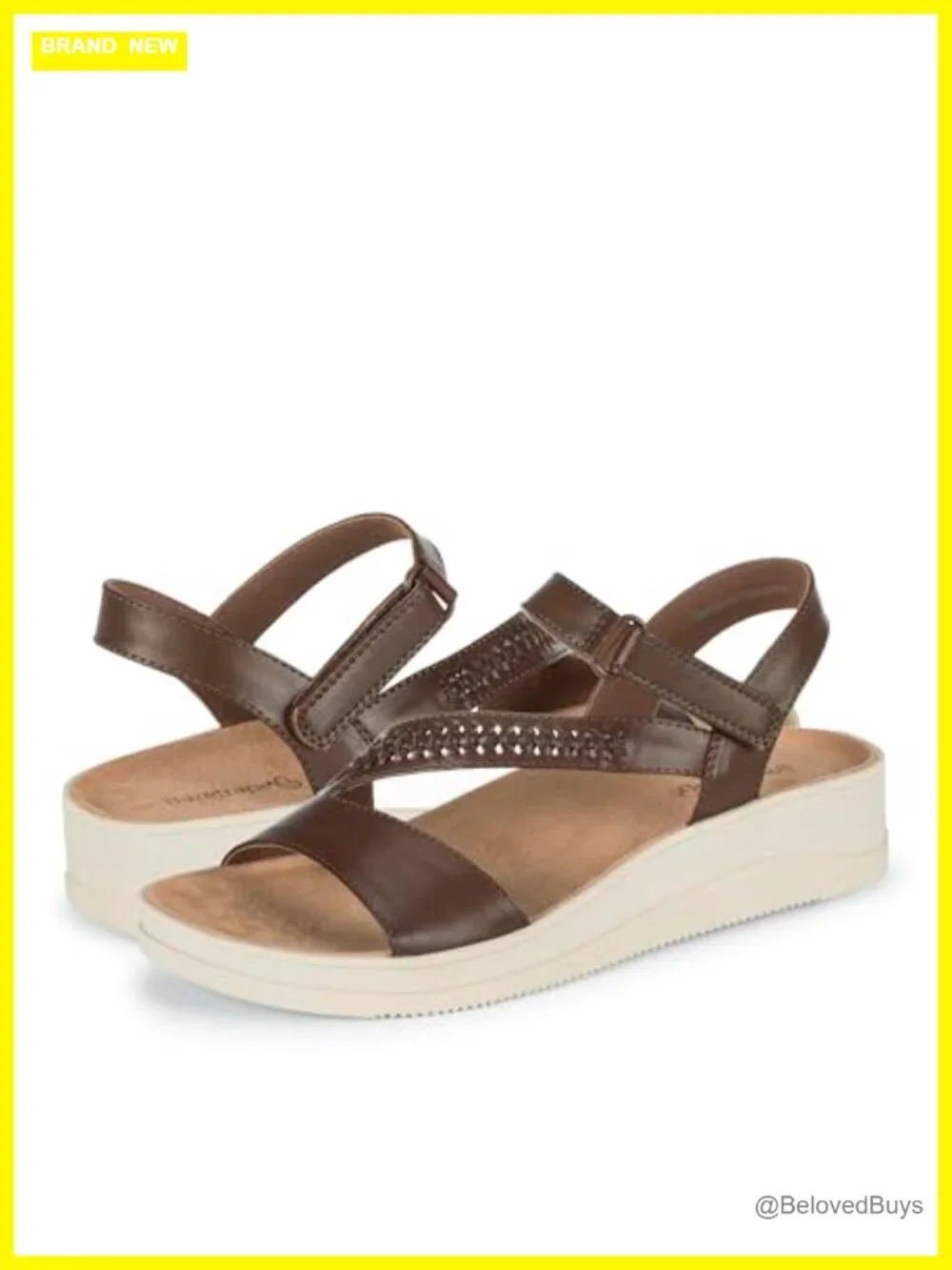 1.5in Wedge Sandals with Hook & Loop Closure - Lightweight & Slip-Resistant